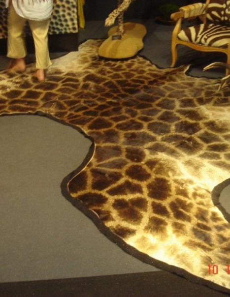 Tapis de girafe noire